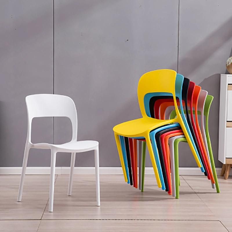 Design Plastic Dining Room Chair Bar Cafe Restaurant Chair Festival with Light Small Modern Chair