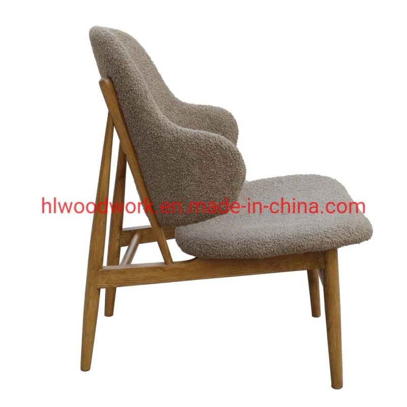 Magnate Chair Brown Teddy Velvet Solid Wood Dining Chair Coffee Shop Chair Wooden Chair Lounge Sofa
