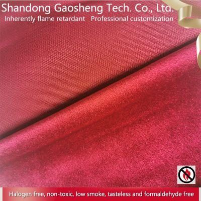 High Quality Inherently Flame Retardant Polyester Velvet Sofa Fabric for Furniture Textile