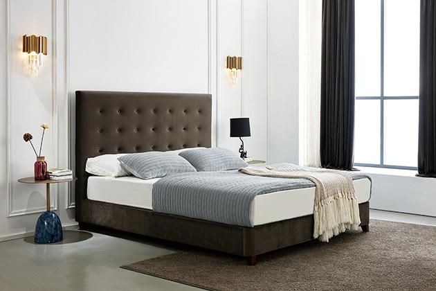 New Arrival Hotel Luxury Modern Fabric Super King Size Bed
