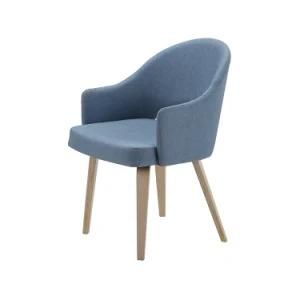 Simple Style Upholstered Seat Wooden Effect Legs Dining Living Room Chair