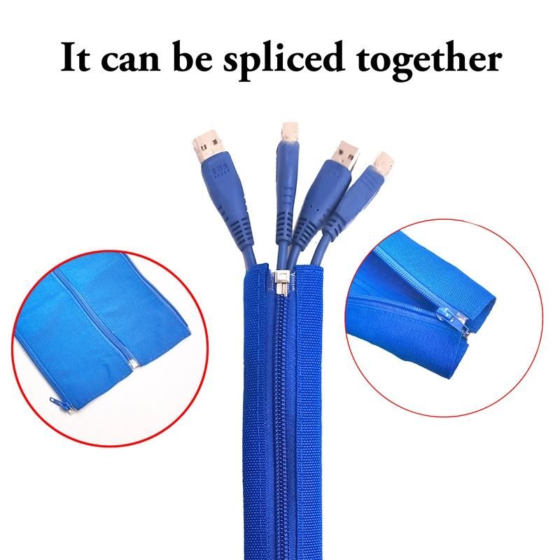 Woven Cable Sleeve Cable Collector in Fabric for Office Furniture Wires Management