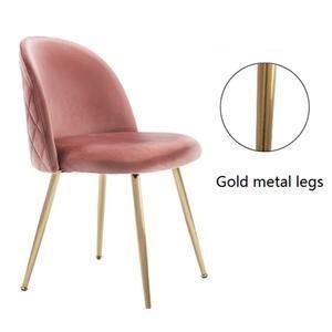 Metal Leg Velvet Fabric Chair for Office Wedding Restaurant