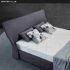 Modern Chinese Furniture Fabric Bed Wall Bed King Bed Queen Bed Double Bed Gc1827