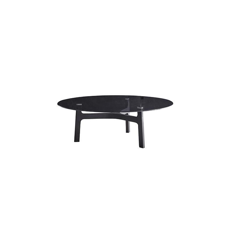 Center Glass Top Solid Wood Frame Nordic Home Furniture Living Room Center Coffee Table Round Tea Table