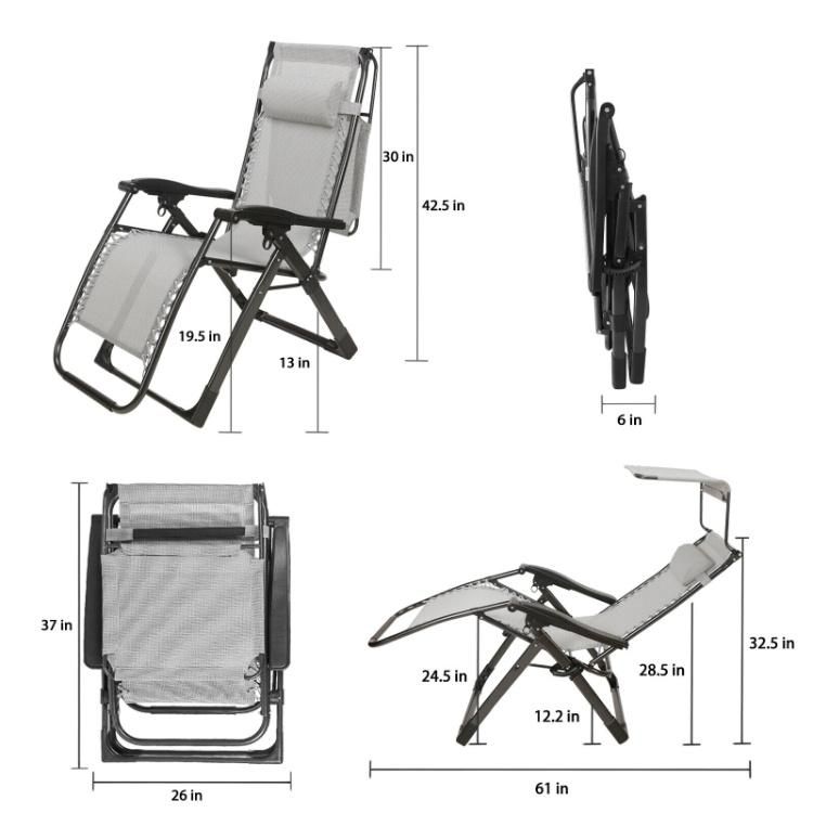 Outdoor Folding Lounge Zero Gravity Relaxation Chair