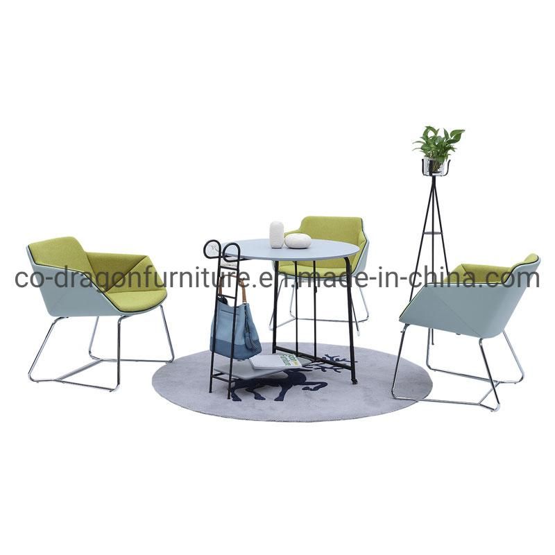 Leisure Leather Fabric Coffee Chair with Metal Legs for Home Furniture