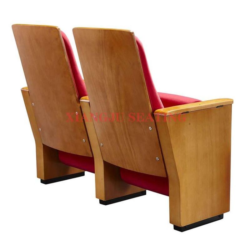 Hot Sale in Europe Cheap Iron Padded Upholstery Auditorium Church Chairs with Armrest