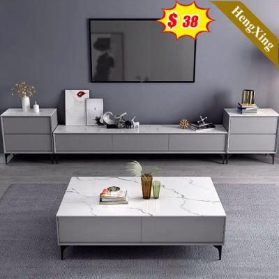 Popular Plywood Home Living Room Bedroom Modern Furniture Marble Top TV Stand Coffee Table