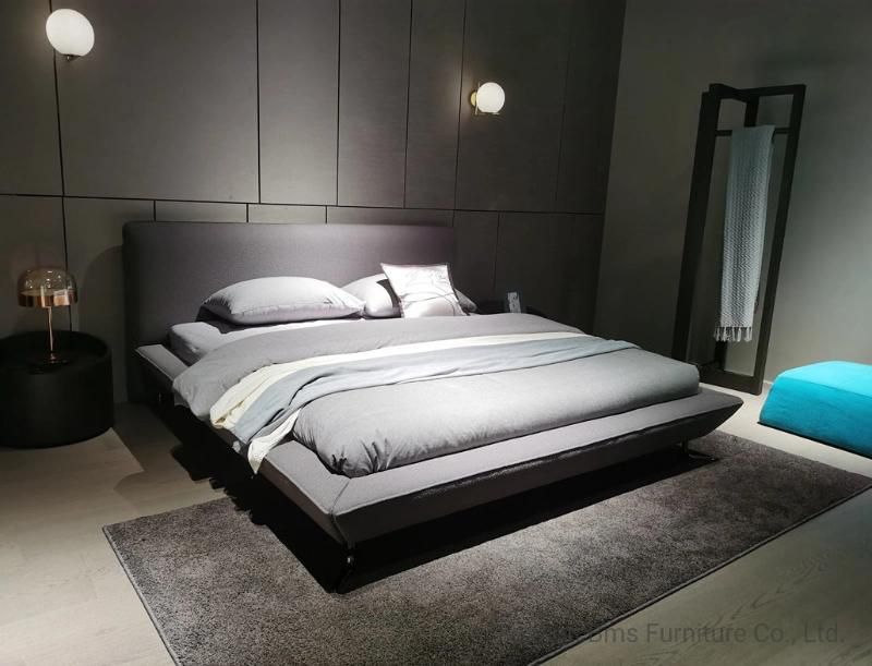 Modern Contemporary Italian King Size Full Bed in Fabric
