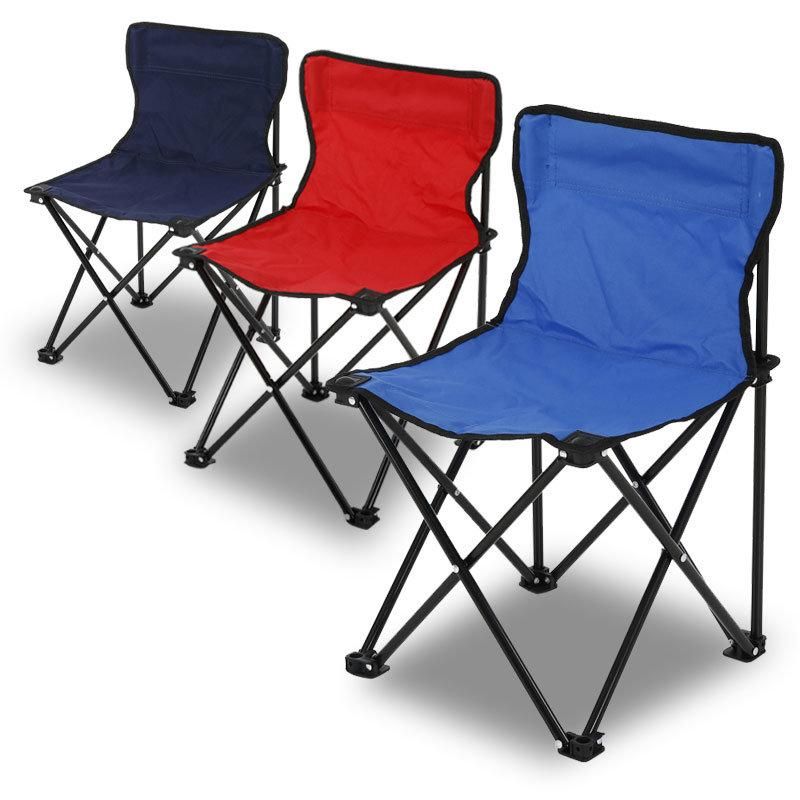 Cheap Lower Seat Folding Chair in Striped Style, Reclining Beach Chair with Painted Frame, Armrest Camping Chair for Sell