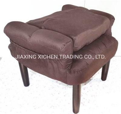 Brown Fabric Lounge Foldable Home Office Dining Sofa Chair
