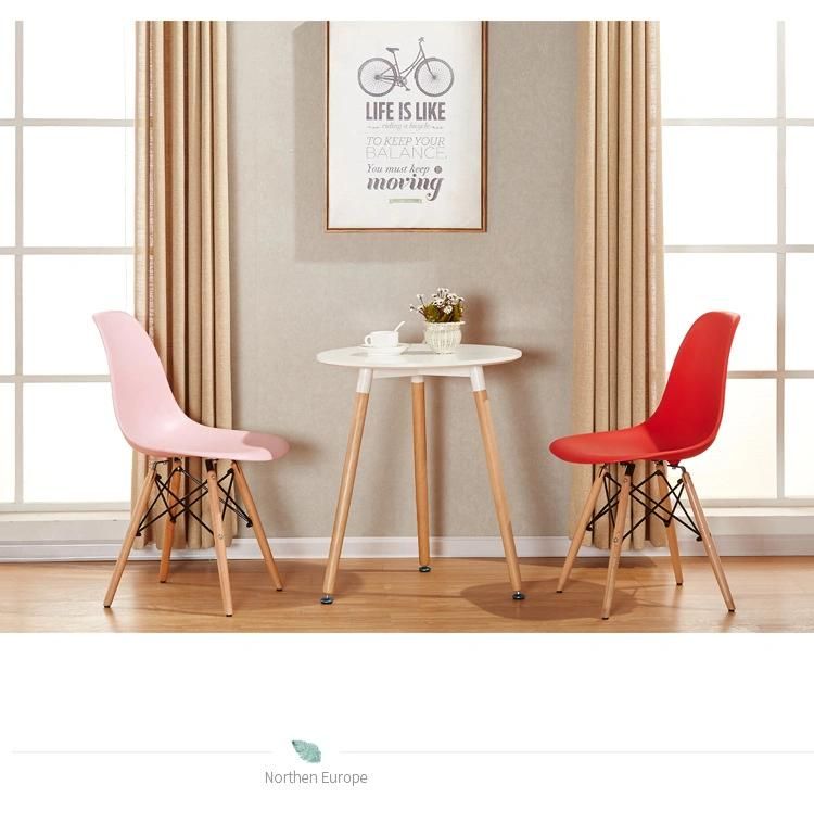 Best Seller Plastic Material French Nordic Scandinavian Wooden Dining Chairs for Home Furniture