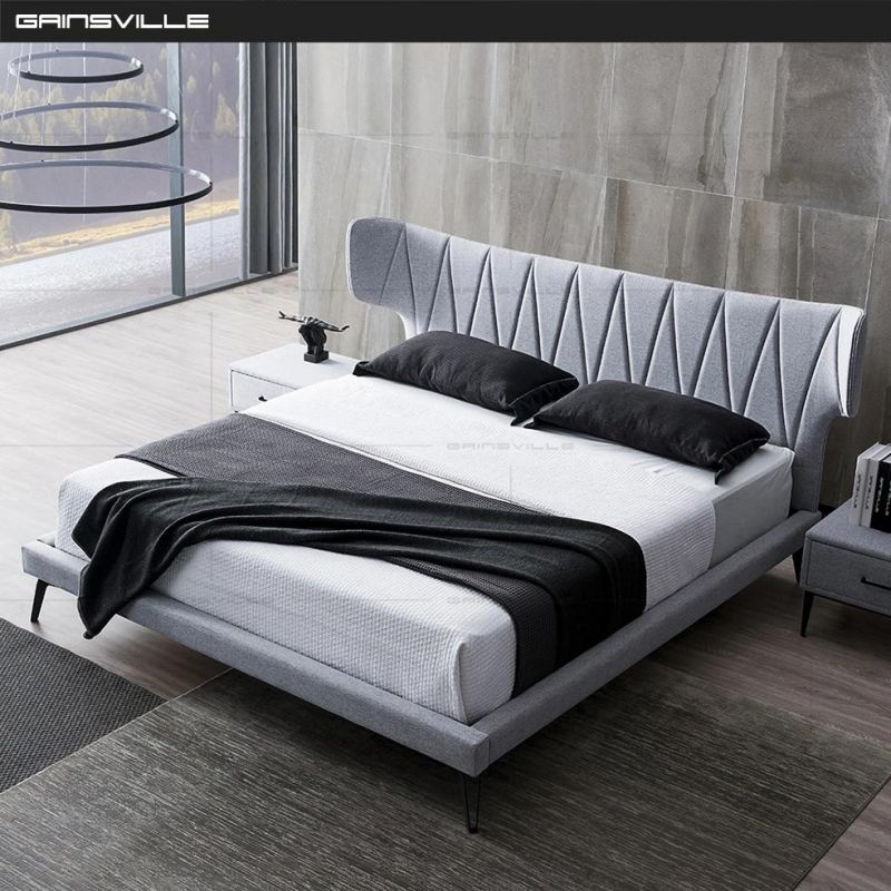 Latest Hot Sale Bed Fabric Bed King Bed Double Bed Bedroom Furniture in Italy Style Fashionable Design