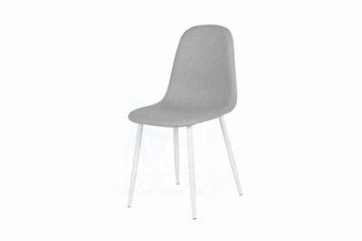 Modern Fabric Living Room Restaurant Dining Room Dining Chair Dining Chair with Black Powder Coated Legs