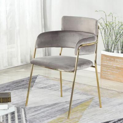 Modern Exquisite High Quality Italian Style Luxury Velvet Dining Chair