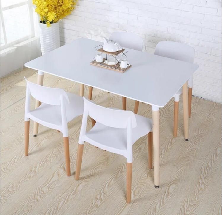 Durable Dyed-Through Plastic Furniture Restaurant Chairs and Table Fast Food Booths Grey PP Seat Stacking Chairs for Sale