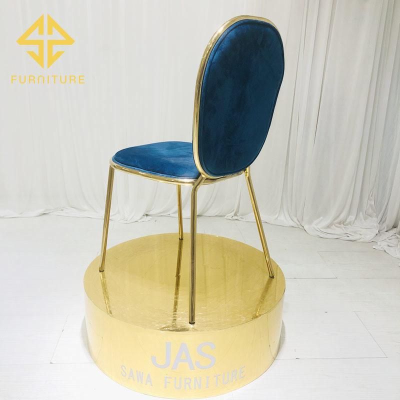 Wholesale Price Elegant Velvet Fabric Golden Dining Chair for Event Wedding Chair
