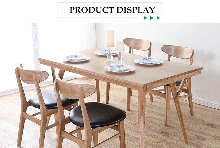 Furniture Modern Furniture Chair Home Furniture Wooden Furniture Minimalist PU Leather Upholstered Wooden Dining Room Chairs Without Arms Wooden Chair