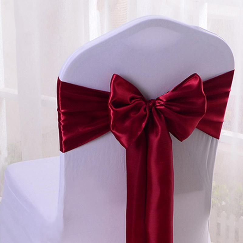 Cheapest Greatful Satin Self Chair Sash Decorative Ribbon Chair Back Ribbon DIY Bow Ties for Wedding Party Event