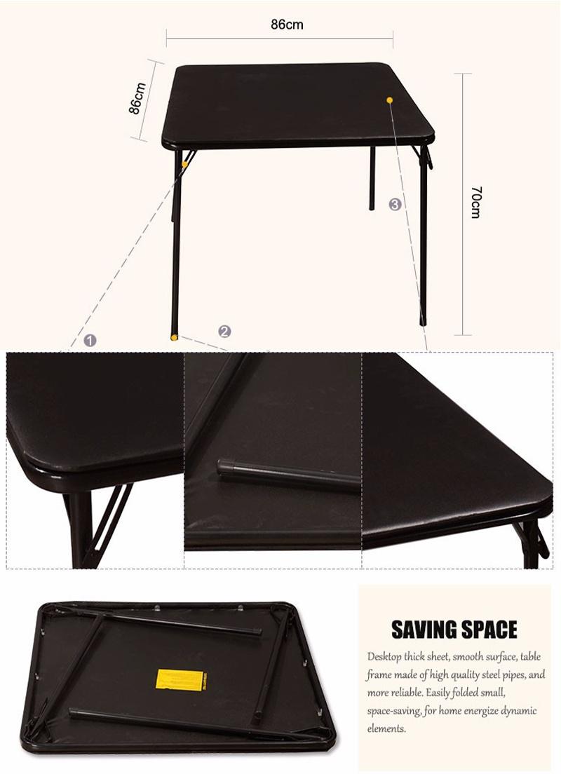 PVC with Cushion Top Dining Room Easy Folding Table