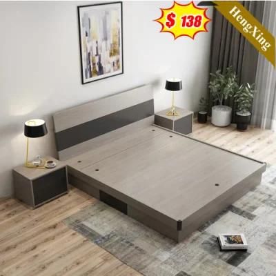 MFC MDF Bedroom Set Modern High Gloss Home Furniture Storage Wooden Bedroom Bed