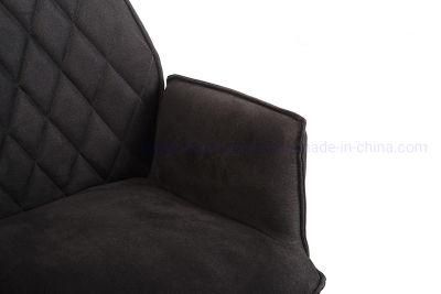 Nordic Lounge Armchair Leather Art Discussion Living Room Fabric Chair Designer Leather Leisure Chair
