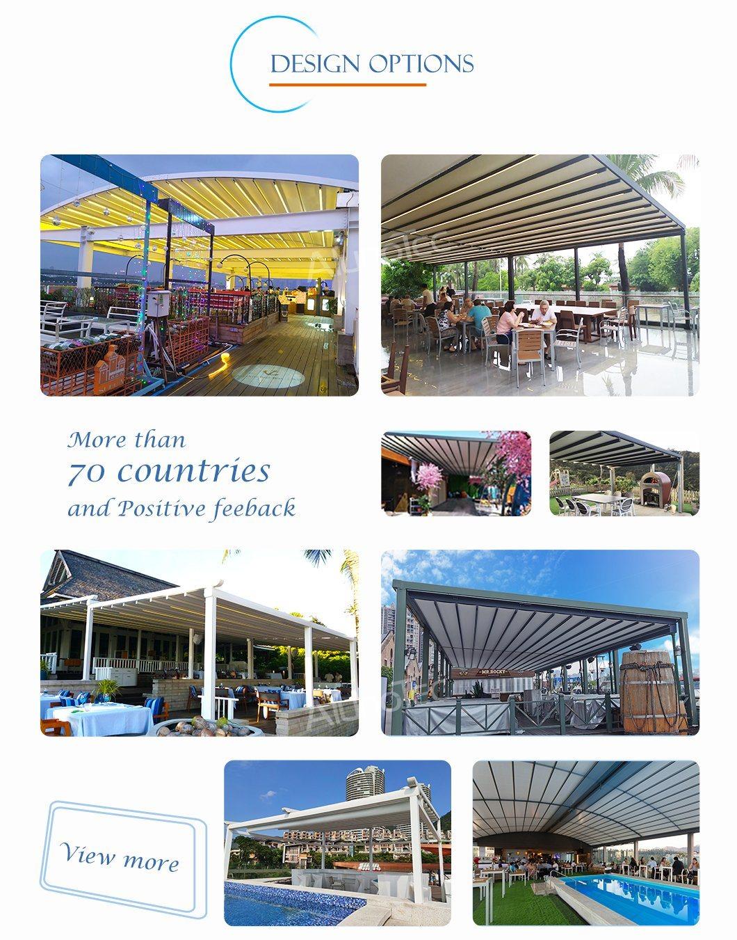 High Quality Outdoor Pergola System PVC Fabric Aluminum Retractable Roof