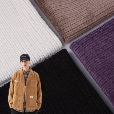 Wholesale Customized 12W Cotton Spandex Stretched Corduroy Velvet Textile Fabric for Garments Sofa Home Textile