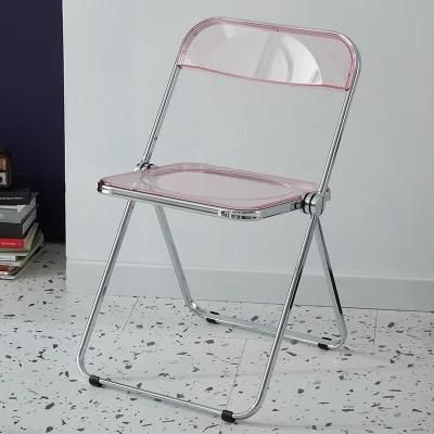 Colorful PC Clear Transparent Plastic Wedding Folding Dining Chair