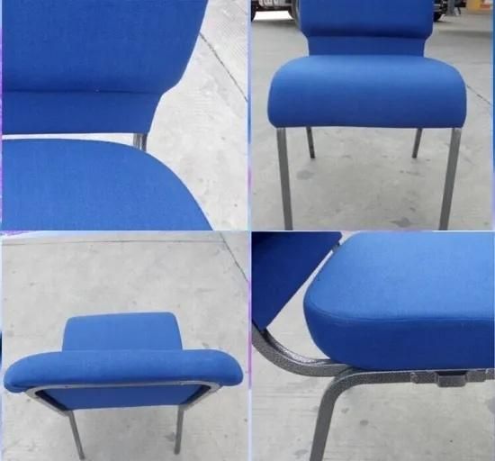 Cheap Metal Frame Fabric Silla Indoor Multi-Size Back Church Chair