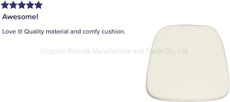 Wholesale Ivory White Vinyl Fabric PU Hard Cushion Hard Seat Pad for Chiavari Wedding Banquet Dining Chair