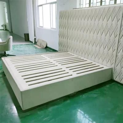 Modern Bedroom Bed Set Furniture King Size Queen Size Fabric Hotel Upholstered Beds