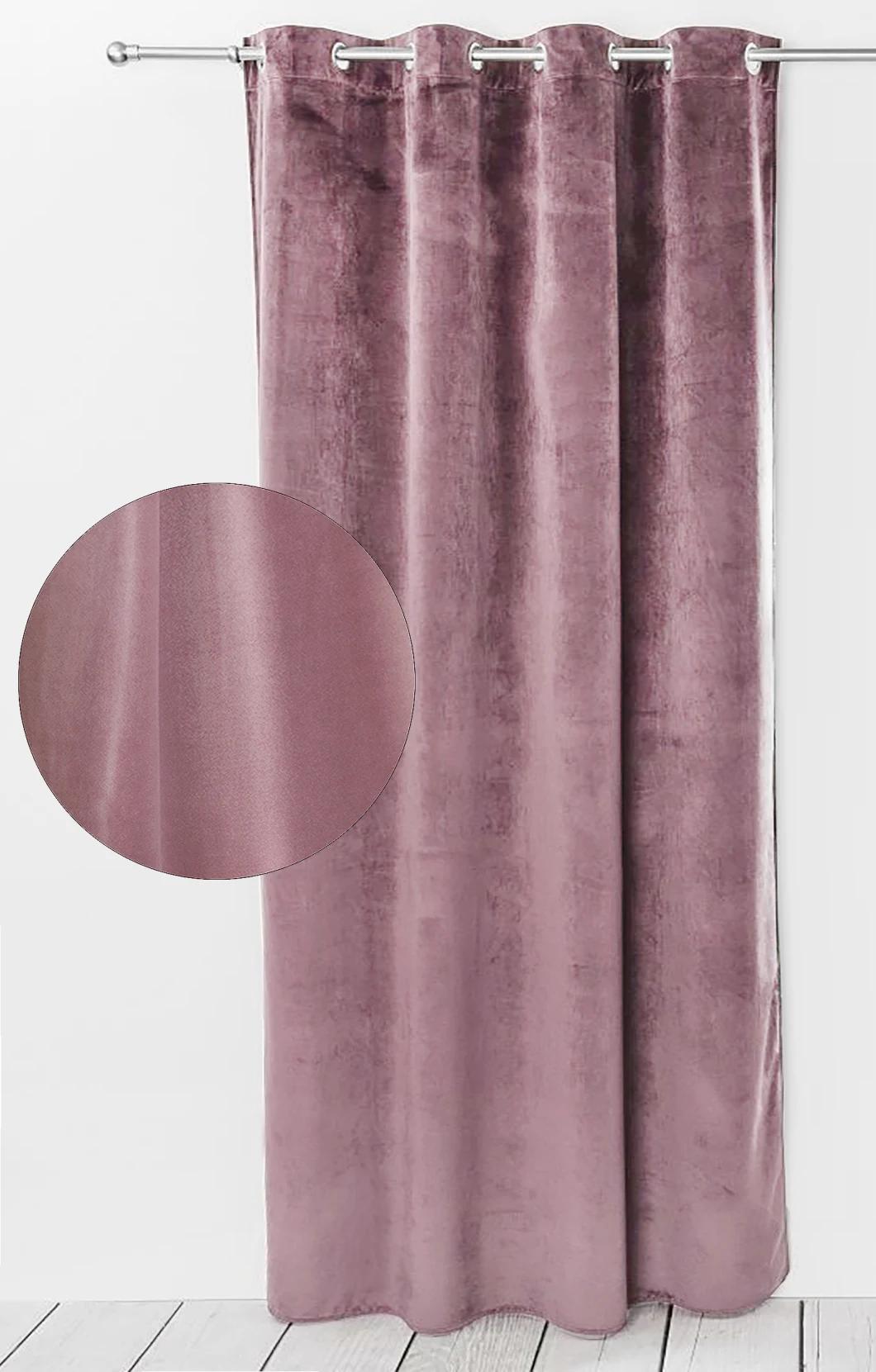 Fashionable European Luxury Holland Velvet Curtain Fabric Ready Made Curtain