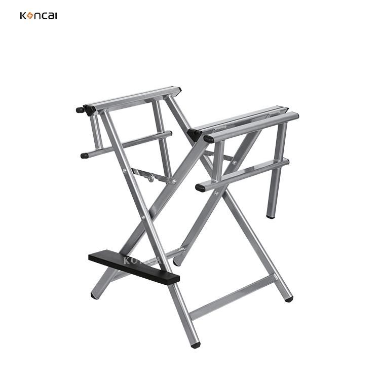 Silver Portable Professional Folding Aluminum Makeup Chair Director Cosmetic Chair with Headrest