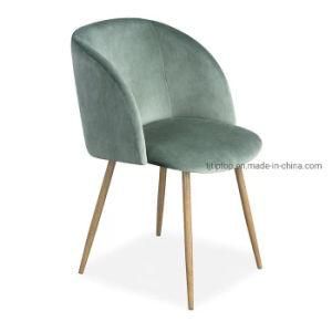 Nordic Modern Upholstered Velvet Fabric Chair Coffee Shop Restaurant Chair Cafe Dining Chair