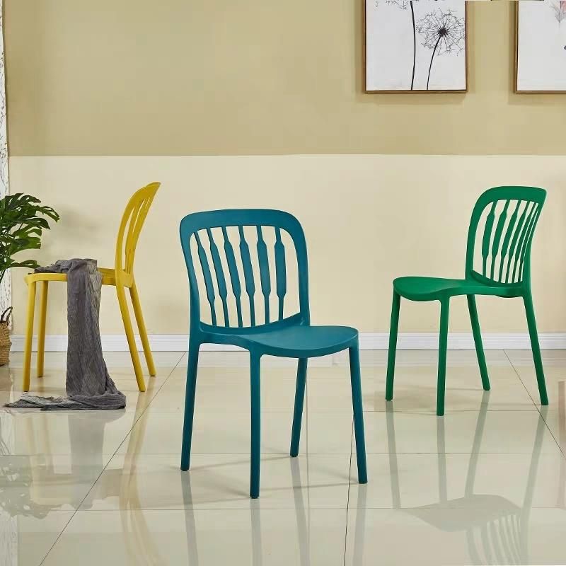 Wholesale Modern Design PP Restaurant Living Room Armless Dining Plastic Chair Hot Sale Outdoor PP Garden Chair