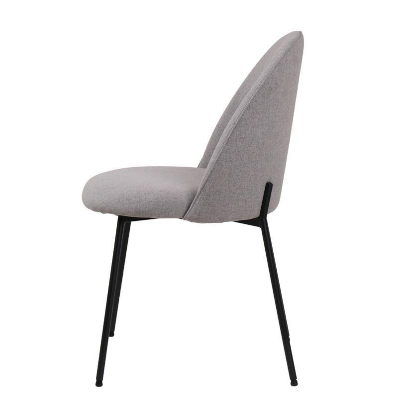 Restaurant Furniture Hotel Modern Wedding Fabric High Back Dining Chair with Metal Legs