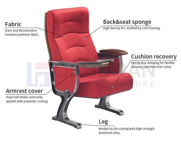 Luxury University School Conference Aluminum Training Auditorium Seat Chair