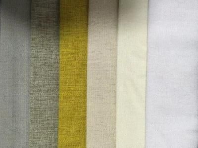 20%Linen+80%Polyester Sofa Fabric/Plain Woven Sofa Fabric