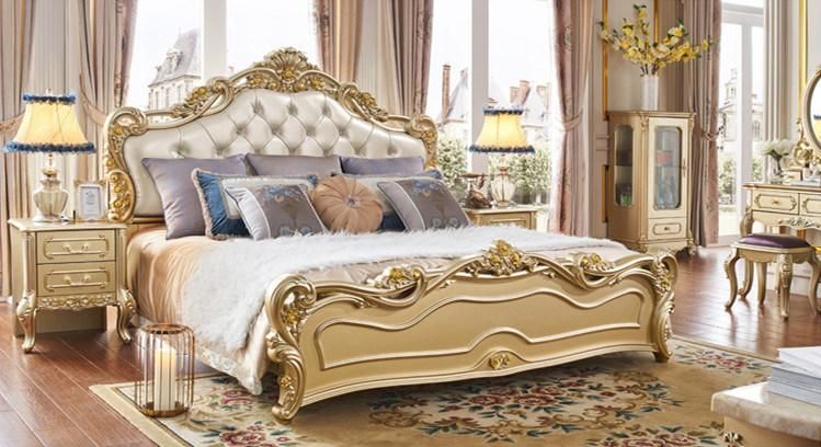 Wholesale Custom-Made American Style Luxury Bedroom Furniture Fabric Upholstered Bed