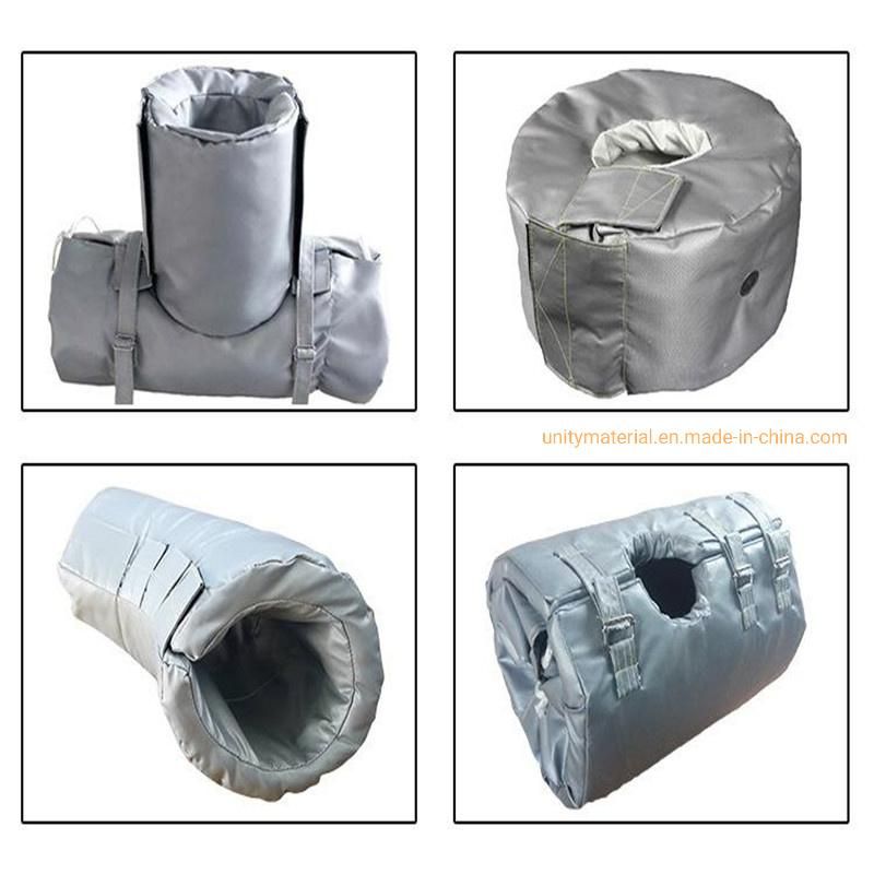 Industrial Pipe Insulation Removable Reusable Heat Proof Fiberglass Fiber Glass Cover & Jackets & Mattress Blanket