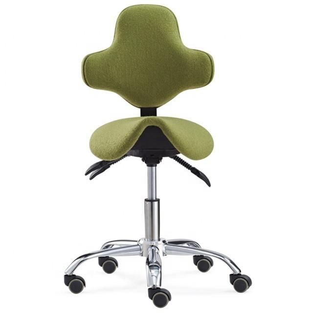 Saddle Stool Chair with Back Ergonomic Saddle Seat for Salon Beauty SPA