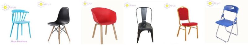 Popular Modern Indoor Fabric Restaurant Office Cafe Metal Tube Legs Dining Chair