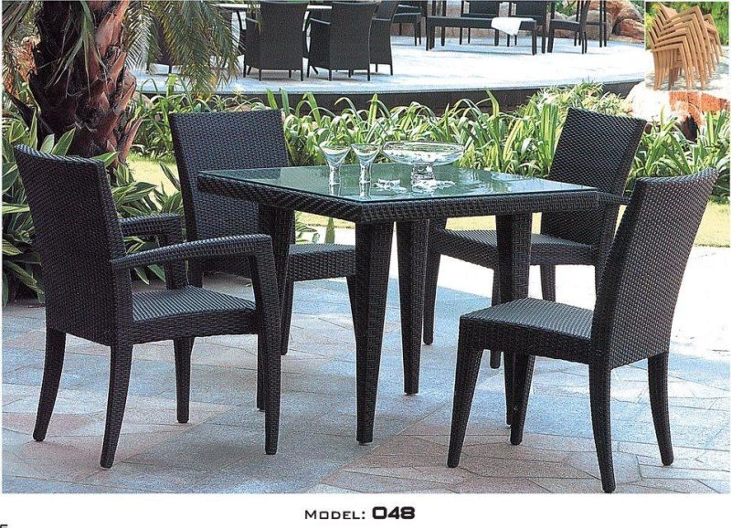 Wholesale Outdoor Bar Furniture High Stool PE Rattan Bar Chairs