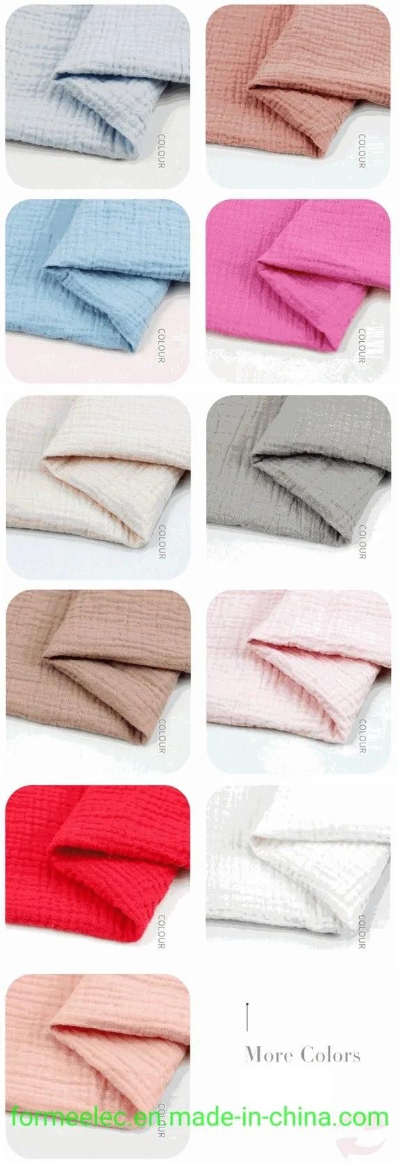 Textile Furnishing Cloth Seersucker Cotton Yarn 125g 40s Double Gauze Double Crepe Fabric