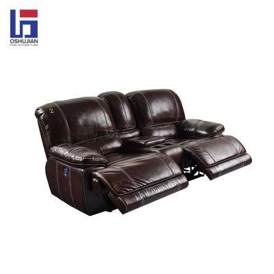 Super Soft Top Grain Leather Seat Sofa Set Cinema Chair for Media Room