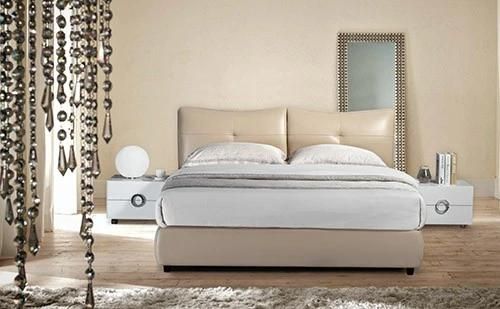 Modern Home Furniture Wood Metal Upholstered King Headboard King Bed