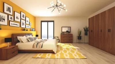 Dark Walnut Wooden Home Bedroom furniture Bedroom Set