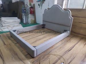 Modern American Style Home Bedroom Fabric King Bed Hotel Room Furniture Bed